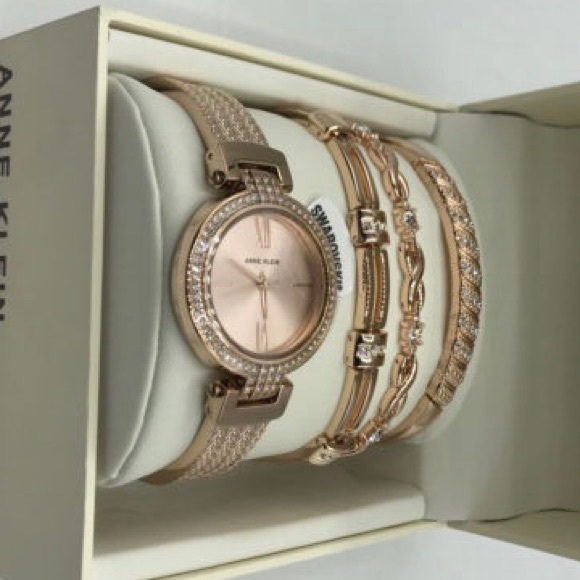 Anne Klein Women's Swarovski Crystal Watch Set - Picture 6 of 6